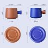 Buy cheap 320ml Volume Porcelain Tea Mug Ceramic Coffee Cup And Saucer Set Klein Blue Cups from wholesalers