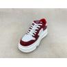 Buy cheap Thick Soled Women Red Sneakers Genuine Leather Red Trainers Womens from wholesalers