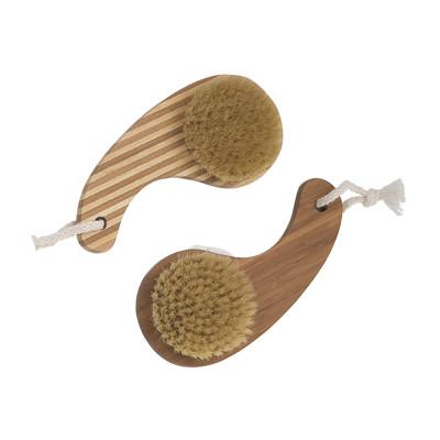 Buy cheap Eco - Friendly Bamboo Body Bath Brush Exfoliate Skin With Curved Handle from wholesalers