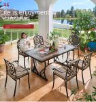 Waterproof Cast Aluminum Patio Garden Chairs Easy Carrying OEM