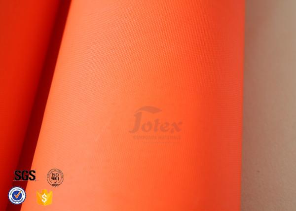 Buy cheap 260g 0.25mm Orange PU Coated Fibreglass Fabric Anti Chemical Corrosion from wholesalers