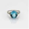Buy cheap Fashion Jewelry Rose Gold Plated 925 Silver Ring 9mmx11mm Pink Cubic Zircon (R241) from wholesalers