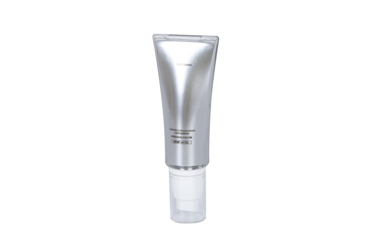 30mm OD 145mm Height Acrylic Airless Pump Tube Cosmetic Packaging Eye Cream for BB/CC Cream