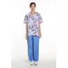 Buy cheap 155 GSM V Neck Rolled Collar Nurse Print Short Sleeve Medical Uniform Wrinkle-free from wholesalers