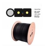 Ftth Optical Fiber 2 Core Outdoor FTTH Drop Cable G657A2 Fiber Optic Drop Cable