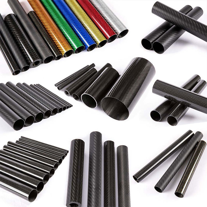 3K Carbon Fiber Tube Plain Matte Length 1000mm Wall Thickness 1mm High Strength Full Carbon Fiber Tube