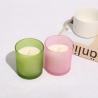 Buy cheap Coloured Glass Candle Holder Glass Candle Containers 8cm Height from wholesalers