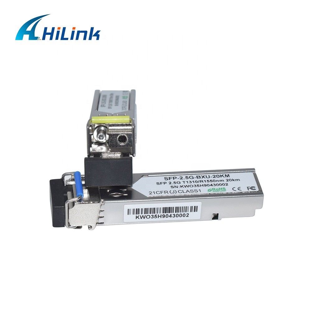 LC Simplex Optical SMF SFP Transceiver Module 2.5G Bidi 20KM 1310 / 1550nm