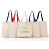 Buy cheap Customized logo blank Canvas tote shopping Bag,Canvas Shoulder Bag Weekend Shopping Big Bag With Leather Handle bagease from wholesalers