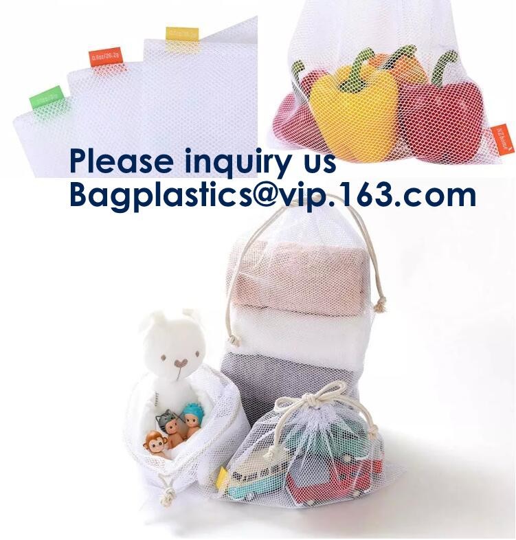 Premium Nylon Beach Laundry Mesh Drawstring Bag Nylon Mesh Gift Bag/Small Drawstring Mesh Bag Bagease Bagplastics