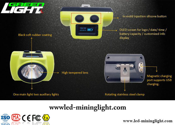 Li - Ion Battery Cree Led Rechargeable Headlamp Light 13000lux Waterproof IP68