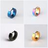 Buy cheap Hot Sale stainless steel earrings women black hoop earrings for girl or boy wholesale from wholesalers