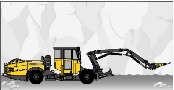 Buy cheap 0 - 7Km / H Speed Underground Rock Breaker Equipment Dual Power 1770mm Width from wholesalers