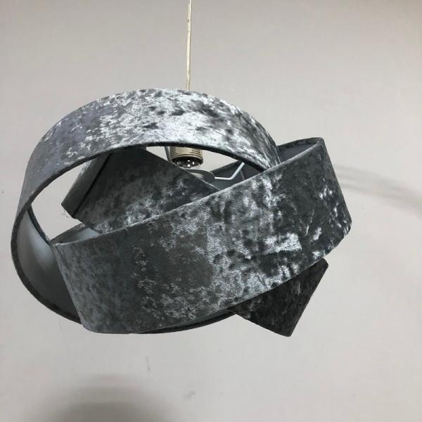 Buy cheap Grey velvet twine globe Hardback Lamp Shade from wholesalers