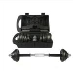15kg 20kg 30kg set painting black adjustabel dumbbell barbell set for sale