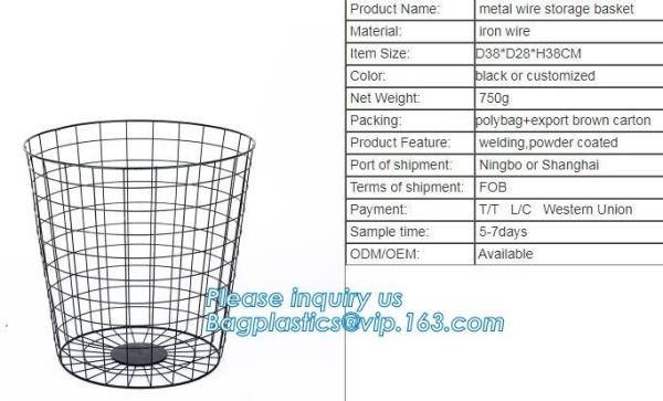 Buy cheap Wholesale china trade decorative laundry metal wire material storage basket, Storage Metal Wire Fruit Basket hanging wir from wholesalers
