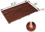1.18in IWS53380 Teak Wood Bath Mat E1 MDF Bathroom Non Slip Mat