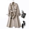 Buy cheap Elegant Light Fashion Puffer Down Coat Belted Overcoat Women Trench Coat from wholesalers