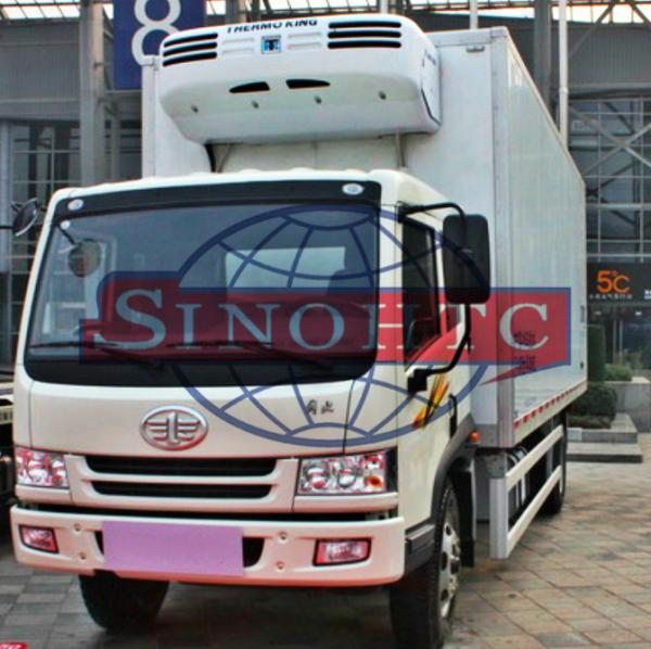 Buy cheap 8 - 12 Tons Refrigerated Box Truck , 6 Wheels 4x2 Drive Freezer Box Truck from wholesalers