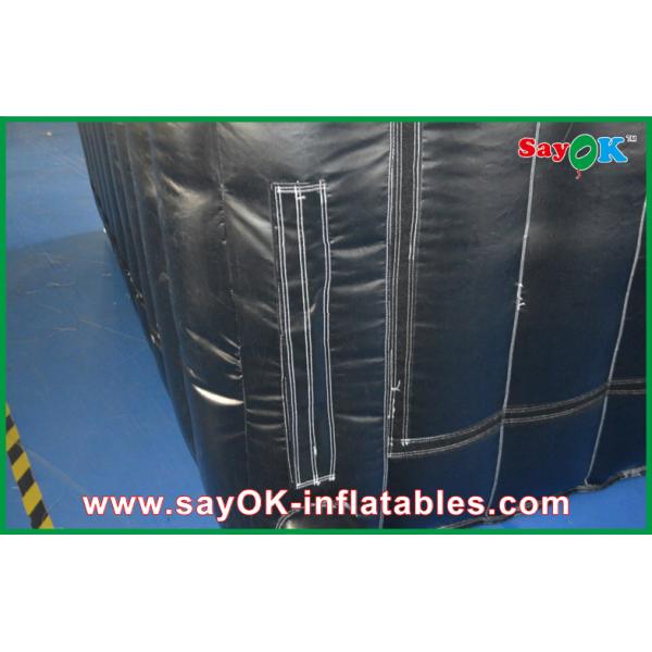 Black Wall Inflatable Cube Tent Double Sewing Show Background