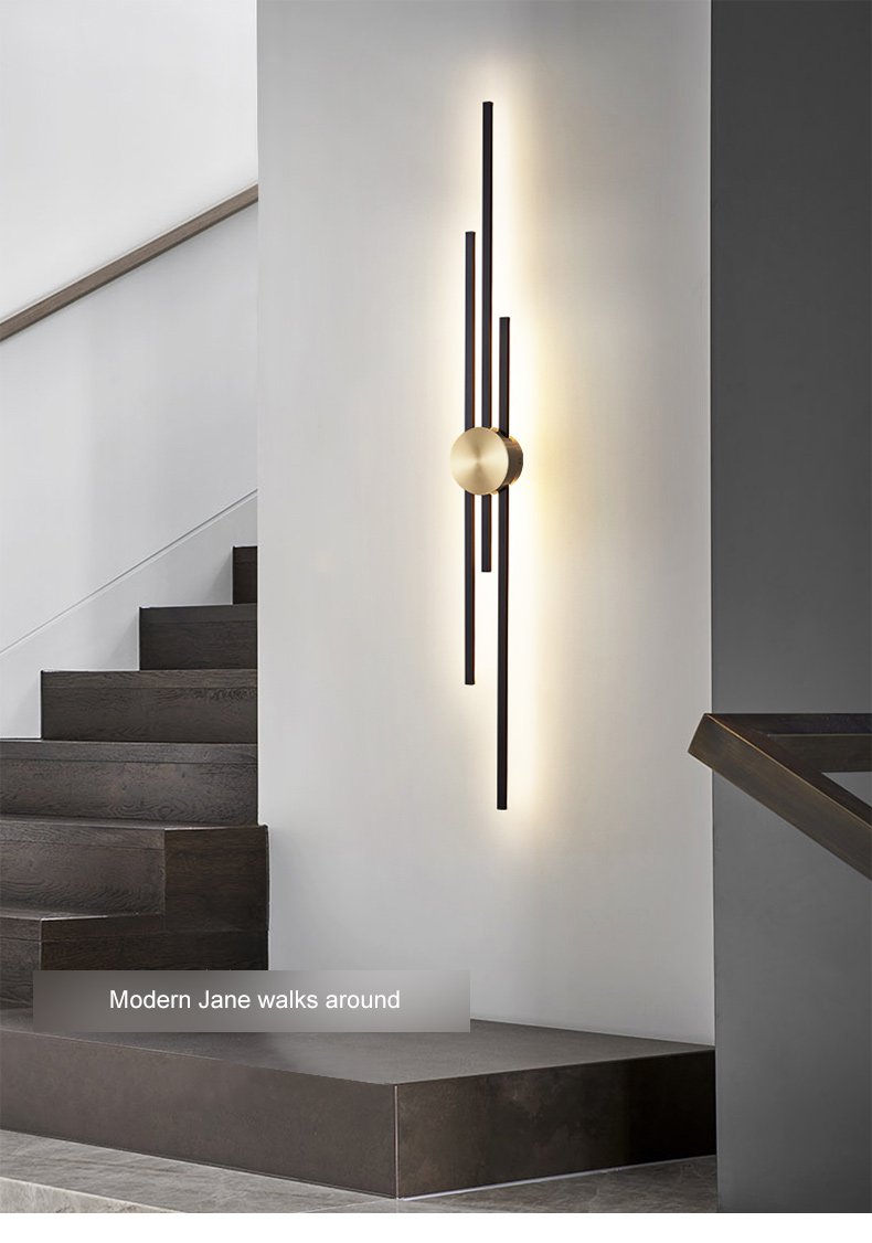 Luxury minimalist bedroom bedside long wall light creative living room TV background wall lamp(WH-OR-256)
