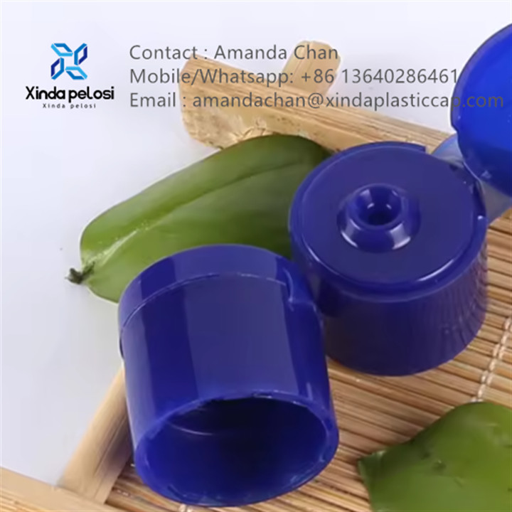 PP Smooth Plastic Bottle Lid Polish Flip Off Cap For Skin Care Cream Packaging
