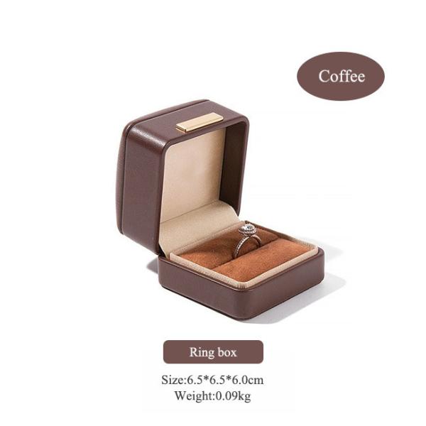 Buy cheap Coffee Vintage PU Square Buckle Packaging Box For Jewelry from wholesalers