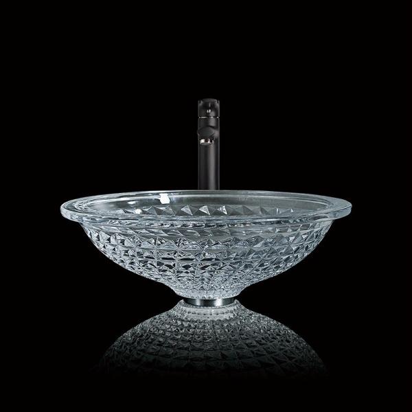 Buy cheap Round Crystal Wash Basins Hand Wash 415mm 140mm For Hotel Die Casting from wholesalers