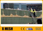 4.0 / 5.0 Mm Hesco Flood Barriers For River And Sea Bank With Green Textiles