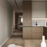Buy cheap Kitchen Wooden Cabinets With Marble Island Matt Finish Cupboard Handles Wooden Veneer Kitchen Cabinet For Apartment from wholesalers