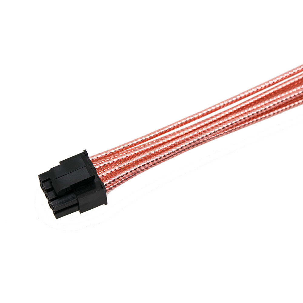 Single Bright braided cable 8 Pin to 8 (4+4 ) Pin EPS/CPU Power Supply Extension Cable 30CM