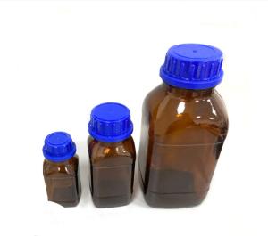 China Amber Brown Glass Reagent Bottle 100ML 250ML 500ML 1000ML With Graduation on sale