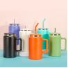 Buy cheap Custom Colors Food Grade 50 Oz Stainless Steel Tumbler Vacuum Insulated Coffee Tumbler No Spill With Straw Handle Keeping Drink Hot Cold 12-24 Hours from wholesalers