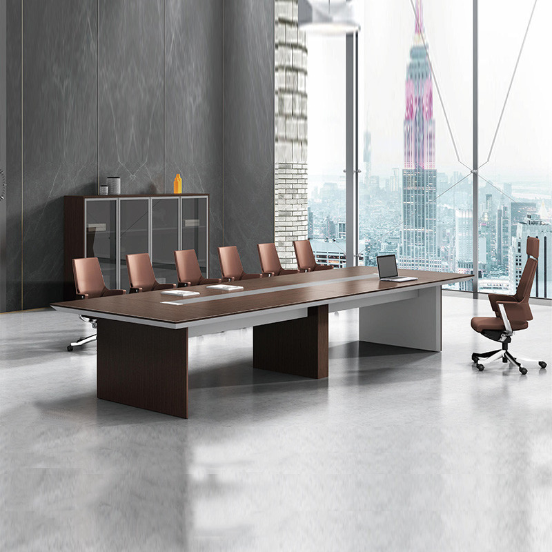 Classic Paint Surface Large Conference Long Table 12 People Meeting Desk