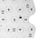 Aluminum Round Shape HASL Double Sided LED PCB White Solder Mask