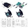 Buy cheap DB15 D Sub 15 Pin Dual Row Connectors to Terminal Blocks Adapter with housing from wholesalers