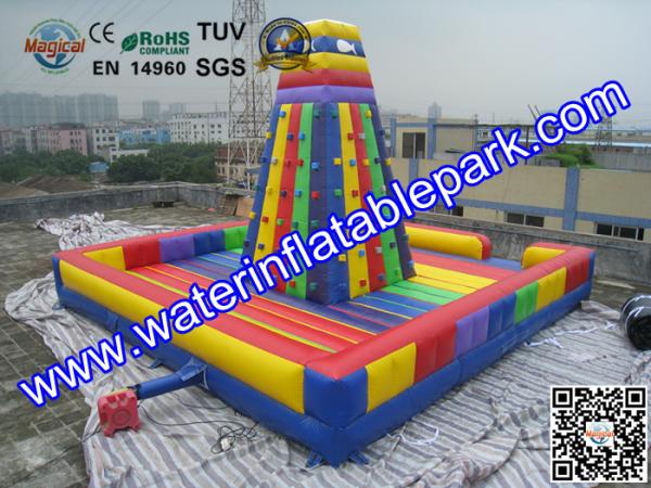 Buy cheap Durable Outdoor Mobile Inflatable Rock Climbing Wall for Kids from wholesalers