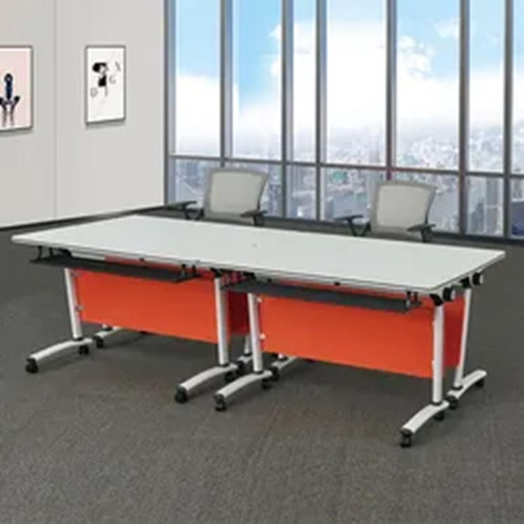 Foldable Conference Room Table Stand Workstation Desk with E1 MDF/MFC Melamine Board