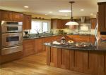 Beautiful Solid Wood Kitchen Cabinets Customized Classic Design From Foshan