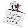 Buy cheap Simple White Polyester Women Makeup Bags with Printed Letter from wholesalers