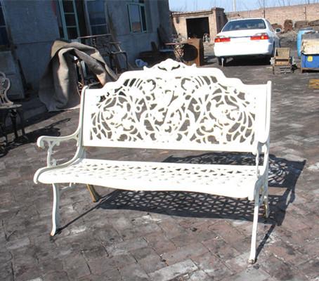 Buy cheap Rattan White Cast Iron Table And Chairs / Antique Metal Outdoor Armchair from wholesalers