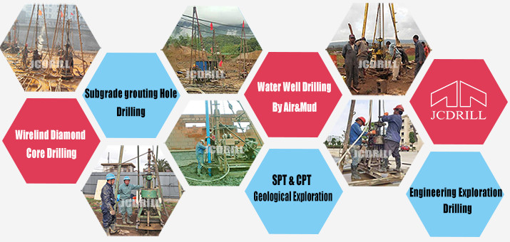Light Weight 400m Small Bore Well Drilling Machine Trailer Vertical Spline