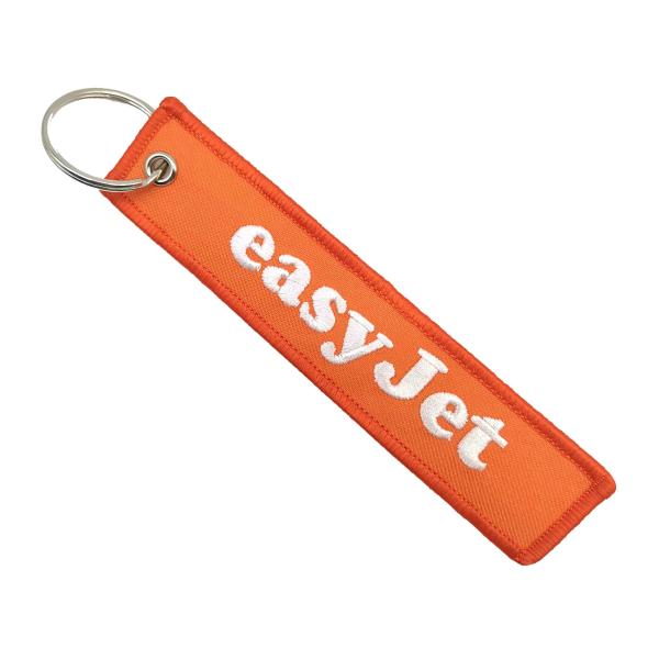 Buy cheap EasyJet Co Branded Aviation Tag Keychain Anti Rust Metal Ring Laser Engraving from wholesalers