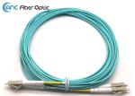 LC To LC Fiber Optic Patch Cord 10G OM3 50/125 Aqua Duplex 2.0mm 3.0mm Custom
