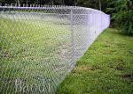 Electro Galvanized Chain Wire Fencing With Post , High Chain Link Fence Fabric