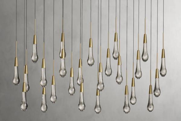 Buy cheap 50"L Rain Pendant Light 50W Linear Chandelier For Dining Room from wholesalers