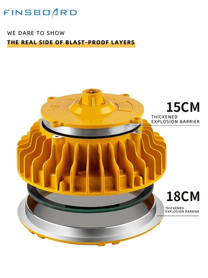 WF2 IP66 Waterproof Convex Glass Shade Explosion-Proof LED Light