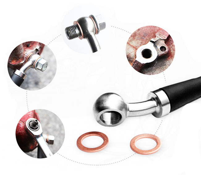 M8 M10 Banjo Bolt Crush Washers For Motorcycle Hydraulic Clutch Brake Pump