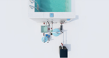 18Ft Above Ground Swimming Pool with Metal Frame and Acrylic Window in Transparent Color