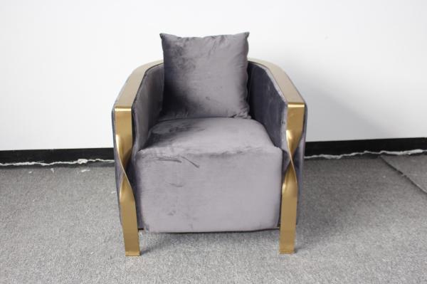 Good quality event wedding single sofa stainless steel frame sofa woodden sofa